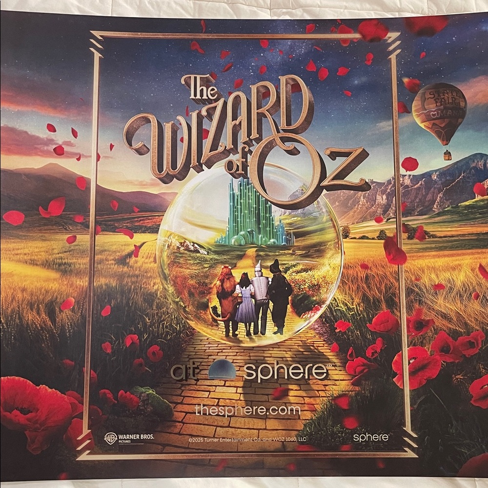 ✨The Wizard of Oz @ Sphere Yellow Brick Road Poster - New✨